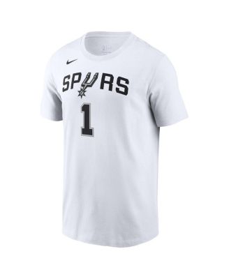 Men's Victor Wembanyama White San Antonio Spurs 2023 NBA Draft First Round Pick Name and Number T-shirt