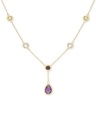 Victoria Townsend Multi-Stone Y-Drop Necklace in 18k Gold over Sterling Silver (6-1/2 ct. t.w.)