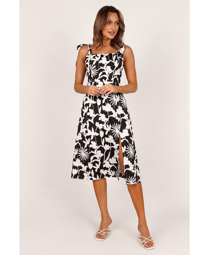 White Dress For Women Petal & Pup Women's Lauren Dress - Lace Overlay Midi  Dress With Back Zipper Womens Cocktail Dress
