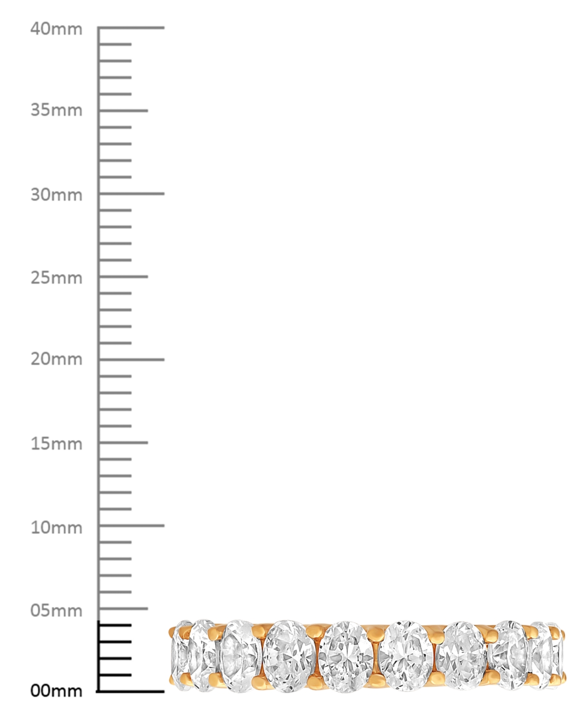 Diamond Oval-Cut Eternity Band (5 ct. t.w.) in Platinum or 14k Gold