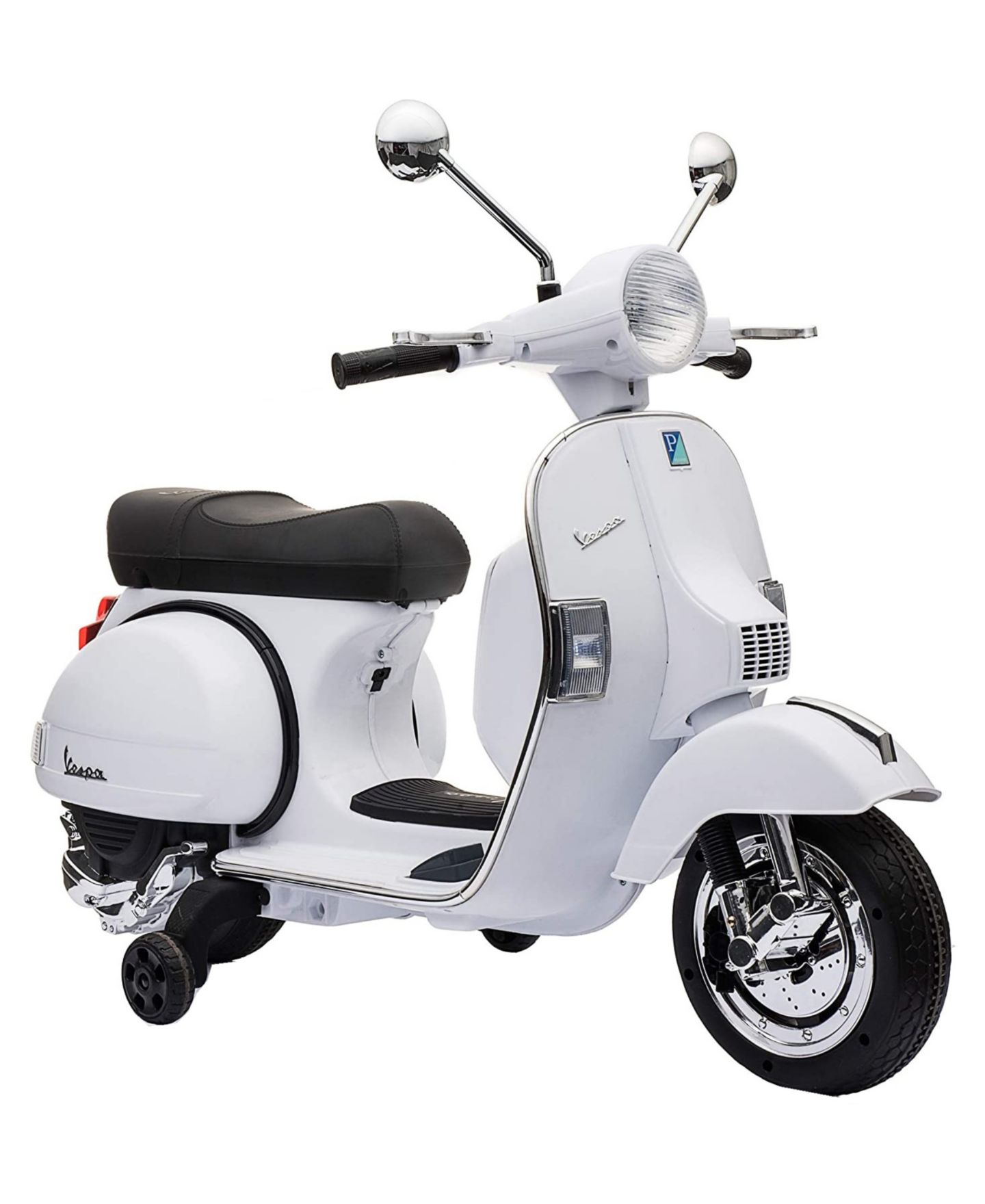 Детская игрушка Best Ride on Cars Vespa 12V Powered Leather-Seat Ride-On Scooter, Ages 3-6 — фото 1