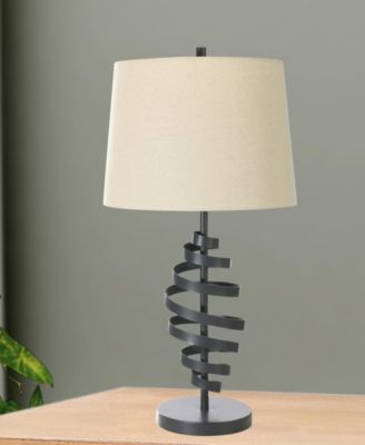 27.75" Metal Table Lamp with Designer Shade