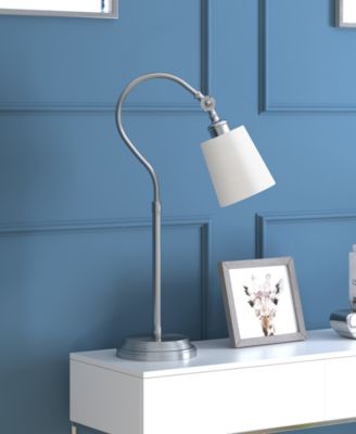 Harland 25" Linen Shade Tall Arc Table Lamp