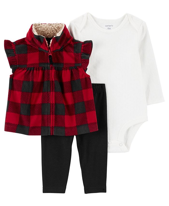 Baby boy buffalo plaid vest sale