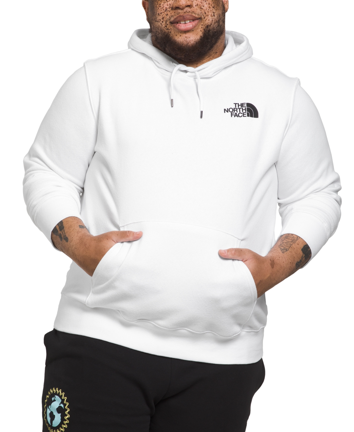 Shop The North Face Men's Big Box Nse Pullover Hoodie In Tnf Black,tnf White