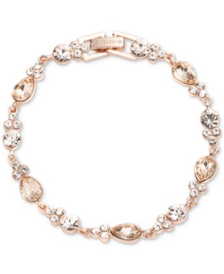 Givenchy - Rose Gold-Tone Scattered Crystal Flex Bracelet