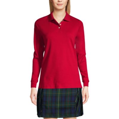 Women's Tall Long Sleeve Interlock Polo Shirt