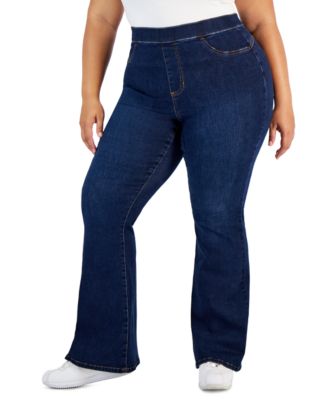 Celebrity Pink Trendy Plus Size Curvy Pull On Flare Leg Jeans Macy s