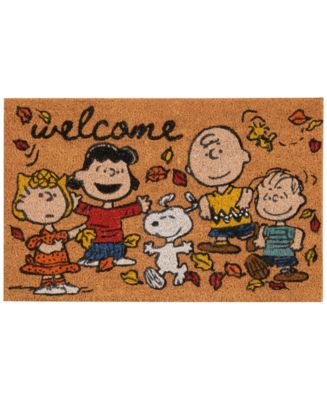 Buy: PEANUTS® Snoopy and Woodstock Winter Slumber Party Doormat