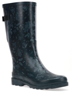 Women's Floral Adjustable Calf Rain Boot