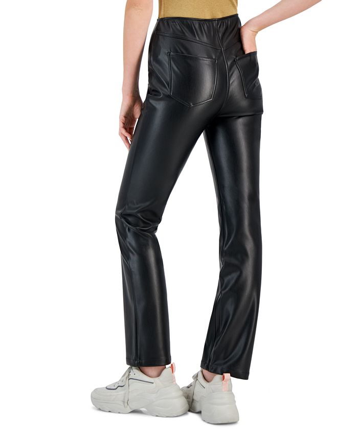 Good American Juniors Pull On Faux Leather Skinny Ankle Pants Size 1