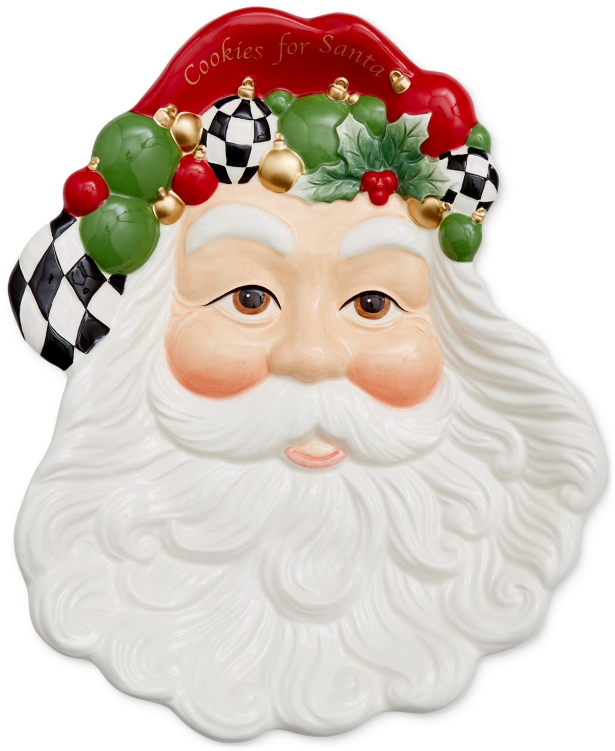 Spode Christmas Tree Black and White Cookies for Santa Plate