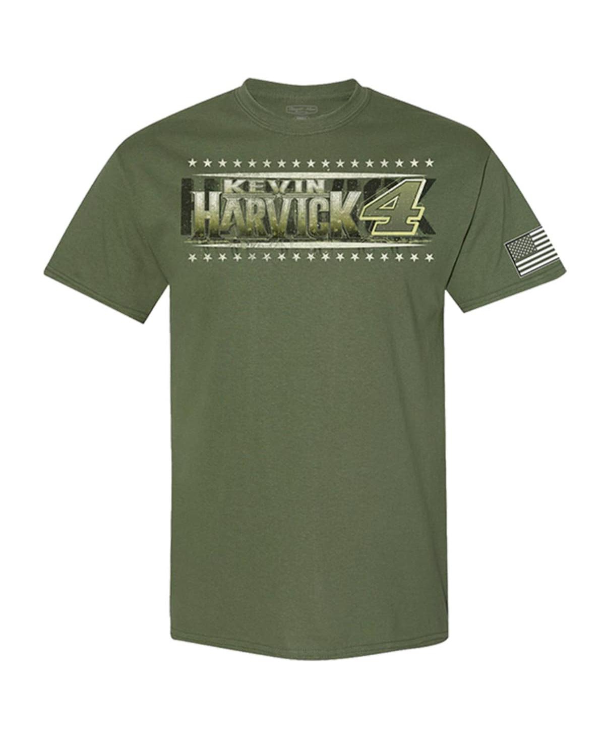 Shop Stewart-haas Racing Team Collection Men's  Olive Kevin Harvick Busch Light Military-inspired T-shirt