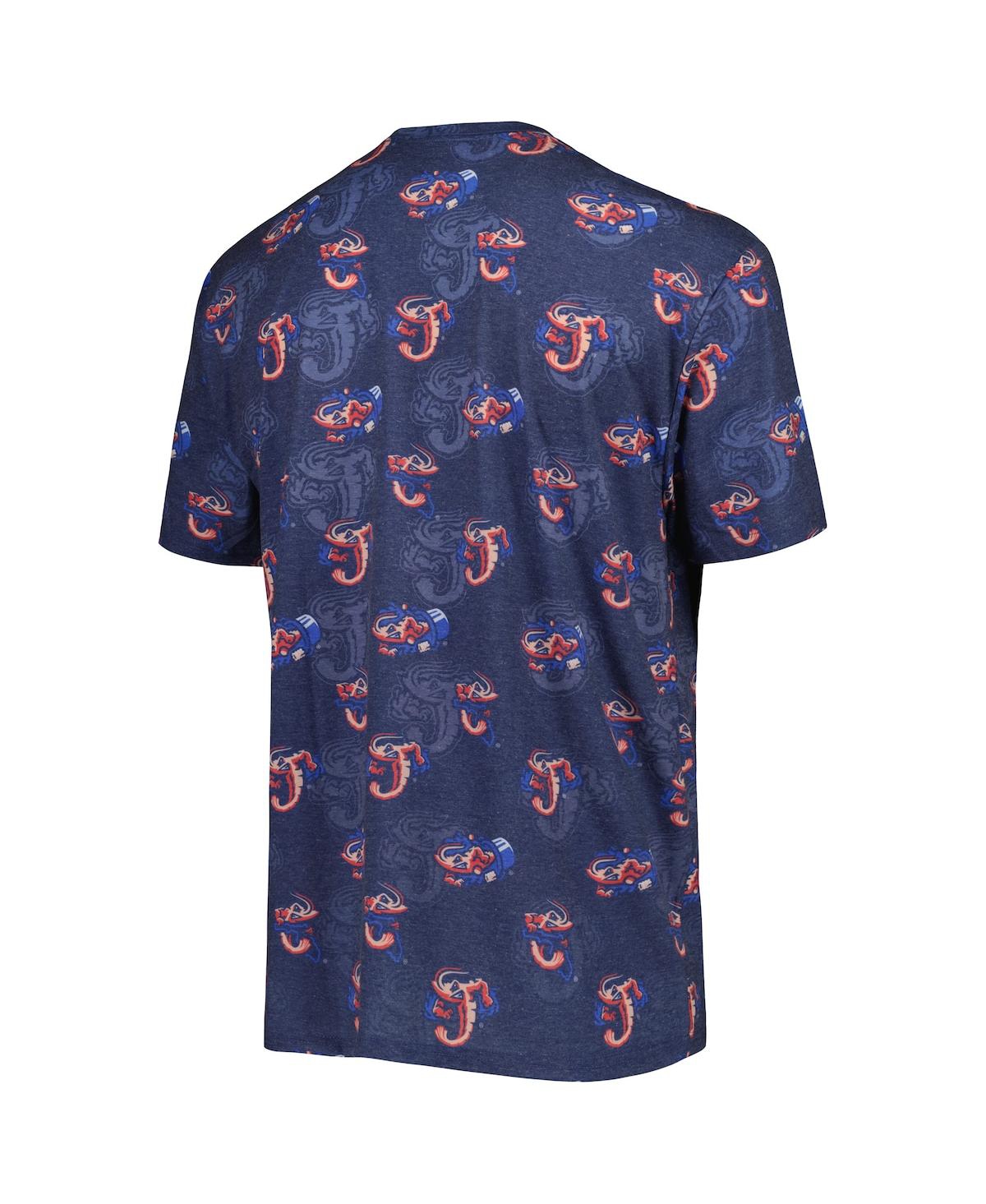 Shop Boxercraft Men's Navy Jacksonville Jumbo Shrimp Allover Print Crafted T-shirt