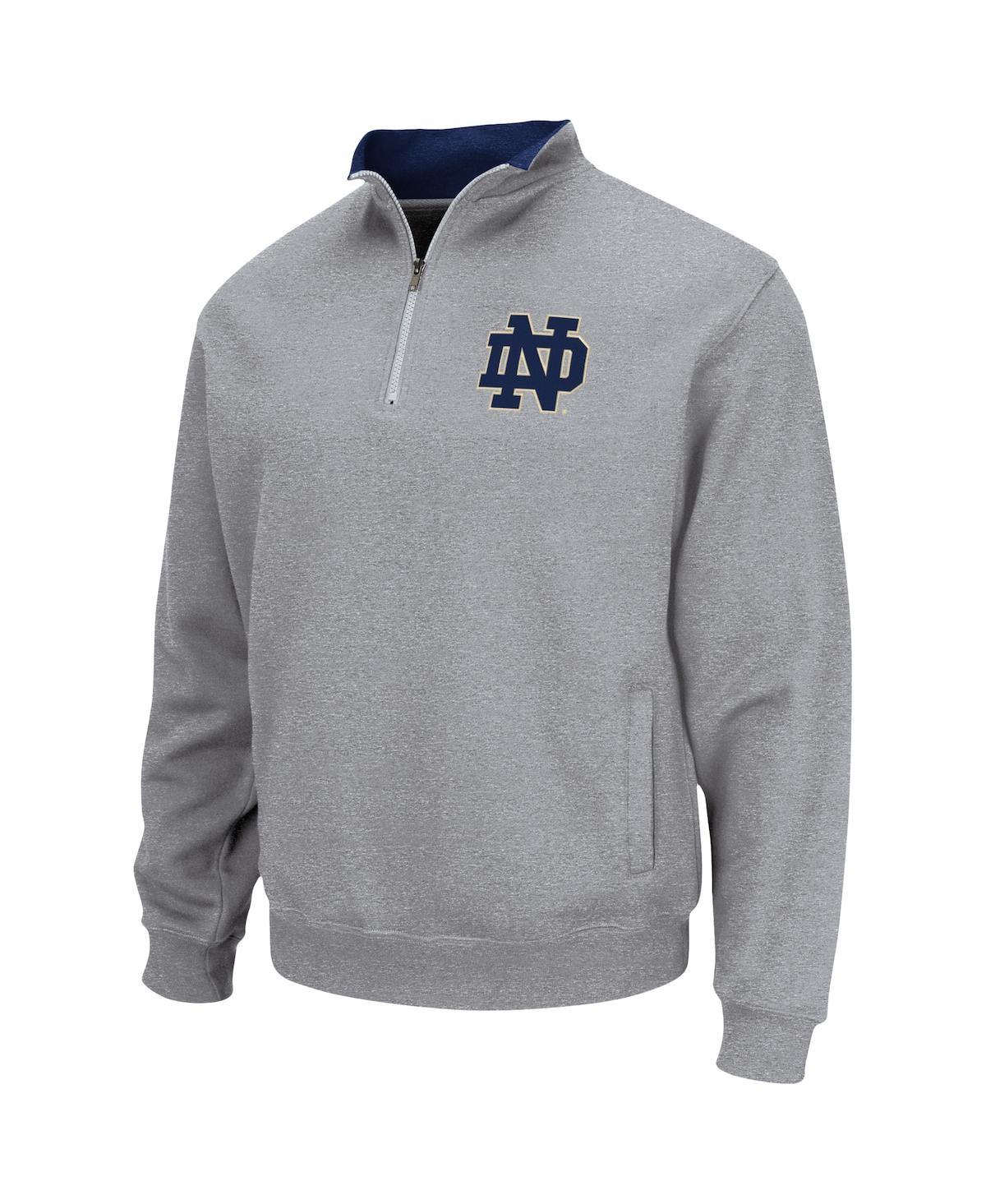 Colosseum Men's  Heathered Gray Notre Dame Fighting Irish Tortugas Team Logo Quarter-zip Jacket In Heathered Gray