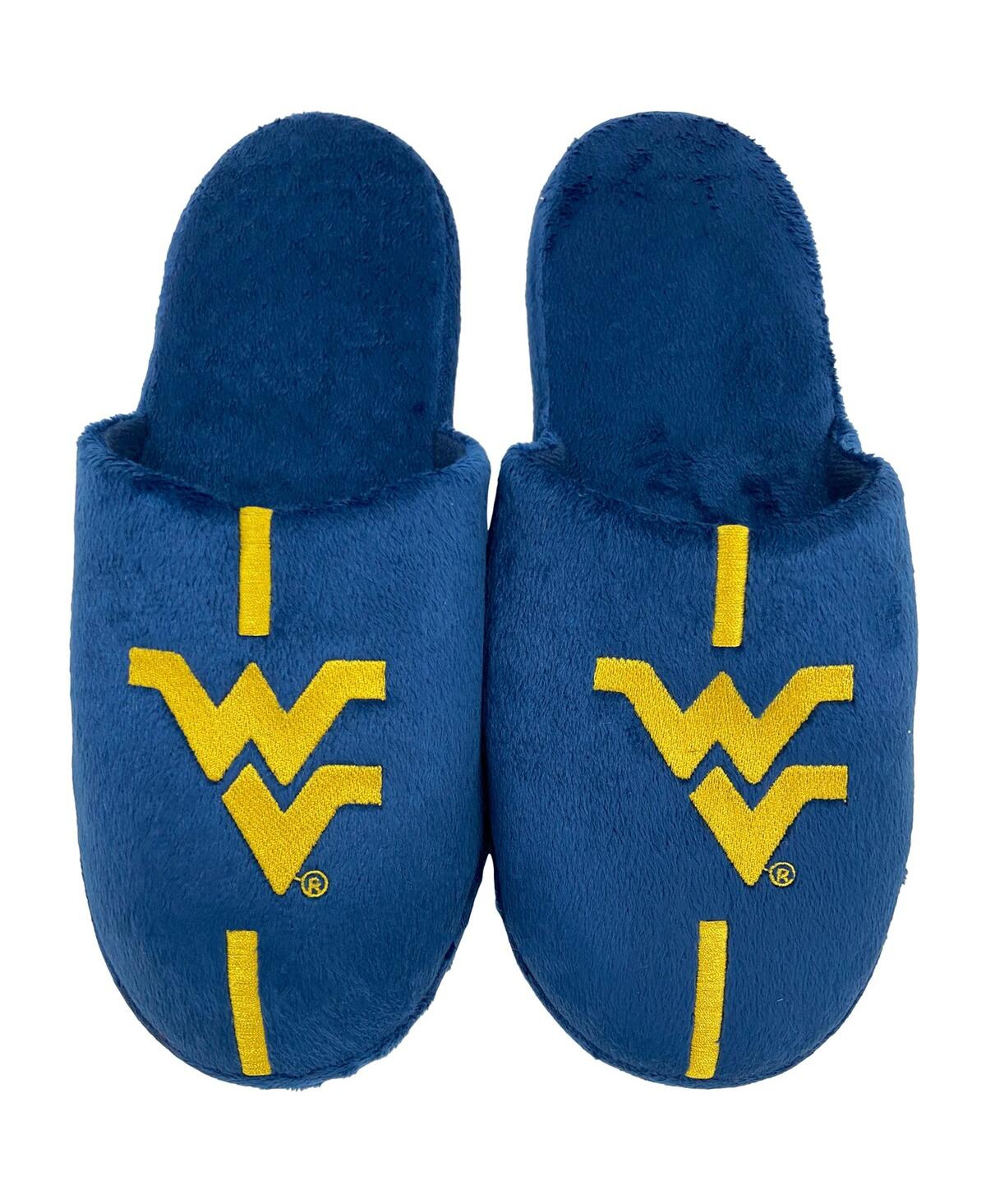 Foco Kids' Youth Boys And Girls  West Virginia Mountaineers Team Stripe Slippers In Navy