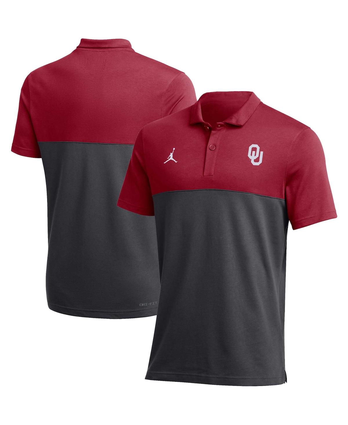 Shop Jordan Men's  Crimson Oklahoma Sooners 2022 Coaches Performance Polo Shirt
