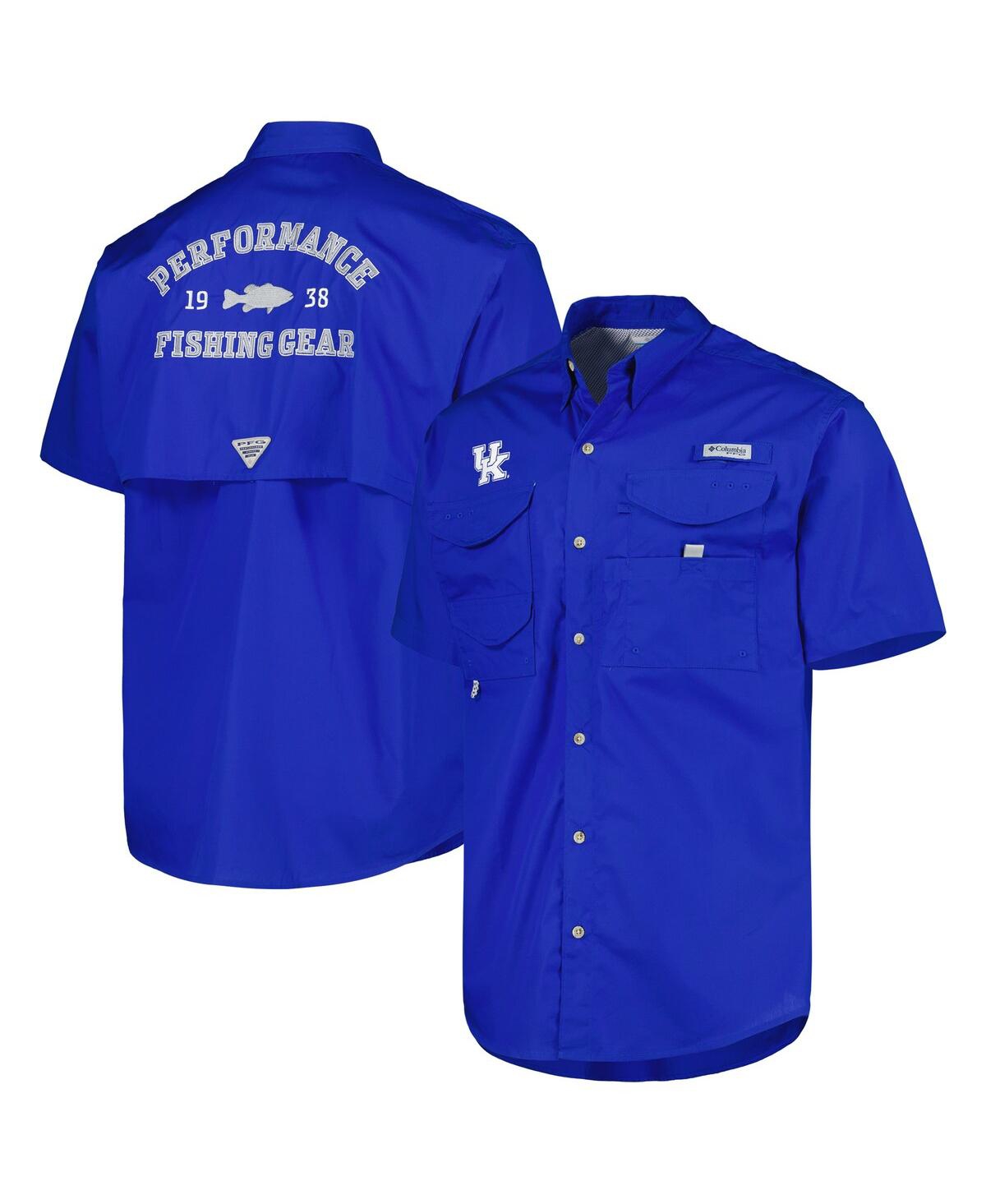 Men's Columbia Royal Kentucky Wildcats Bonehead Button-Up Shirt - Royal