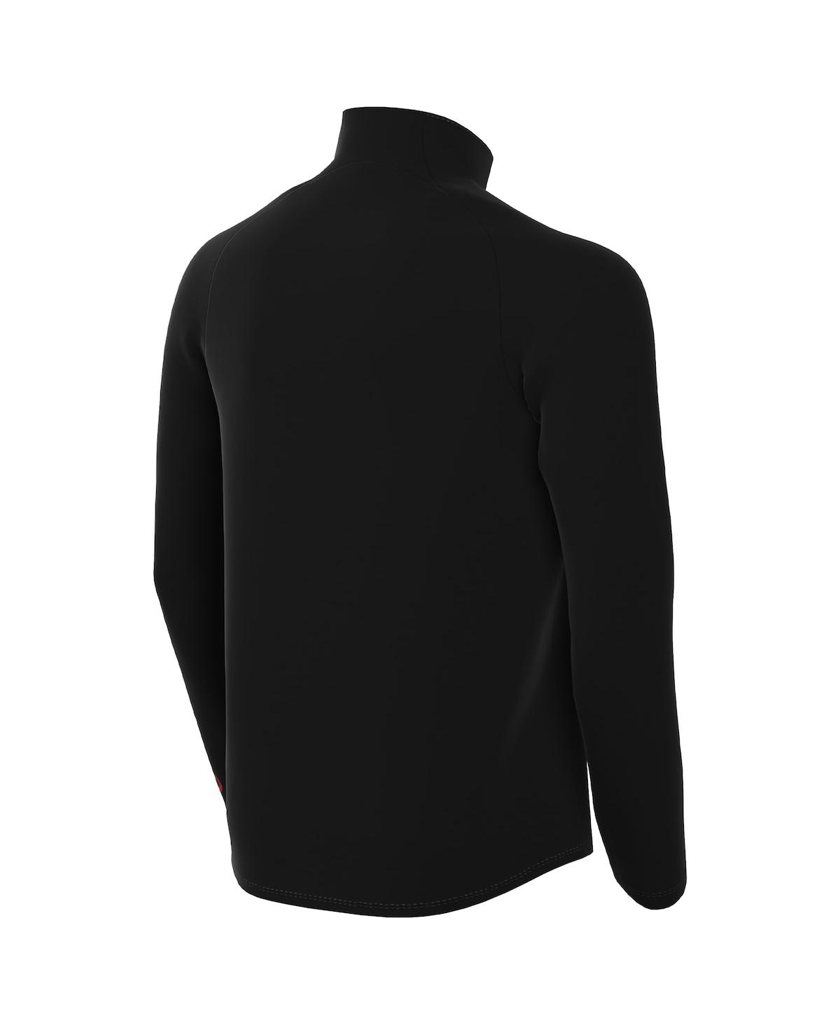 Nike Big Boys  Black Usmnt Academy Pro Drill Performance Raglan Quarter-zip Top In Black