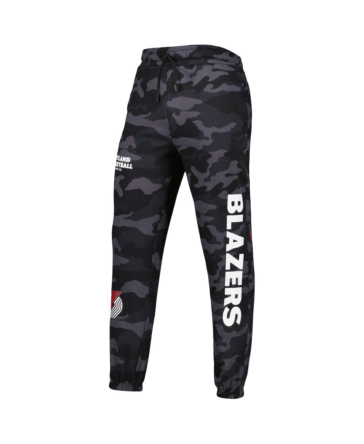 NEW ERA MEN'S NEW ERA BLACK, CAMO PORTLAND TRAIL BLAZERS TONAL JOGGERS 