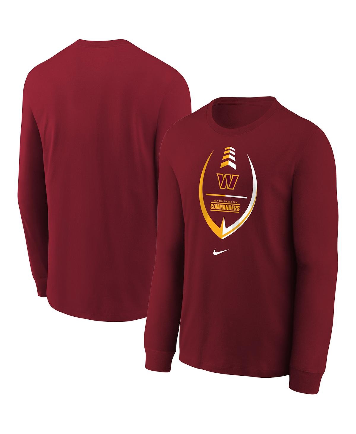 Shop Nike Big Boys  Burgundy Washington Commanders Icon Long Sleeve T-shirt