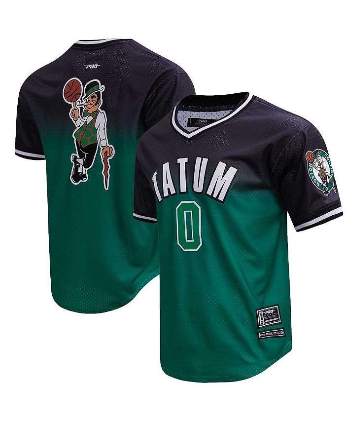 Post Men's Jayson Tatum Black, Kelly Green Boston Celtics Ombre Name