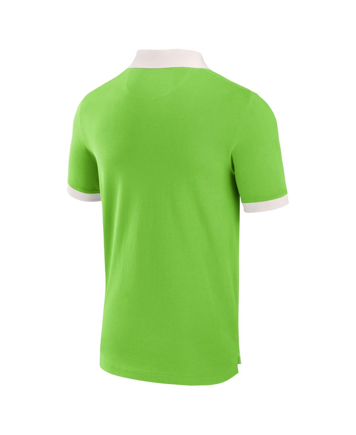 Shop Fanatics Men's  Rave Green Seattle Sounders Fc Second Period Polo Shirt
