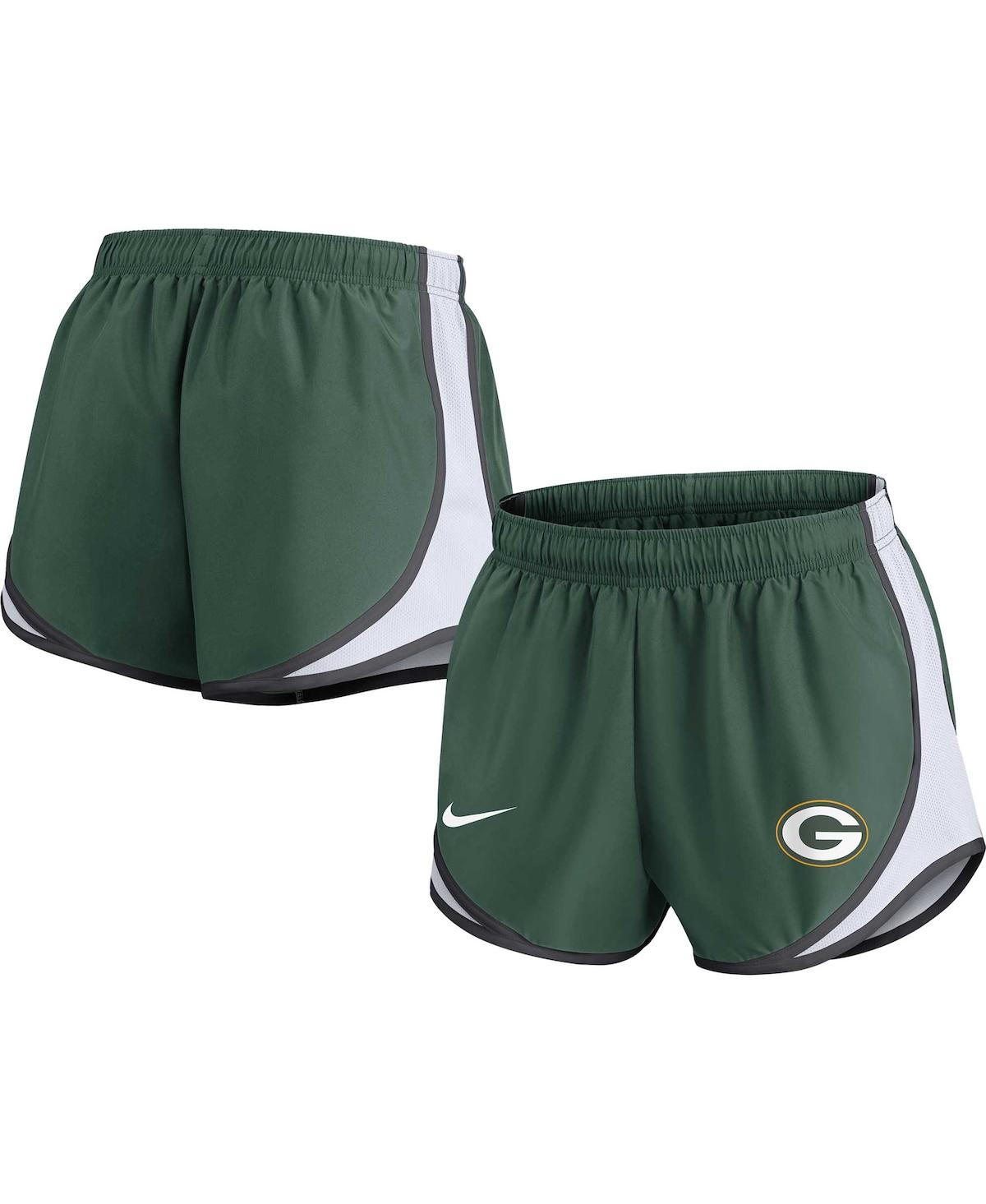 Shop Nike Women's  Green Green Bay Packers Tempo Shorts