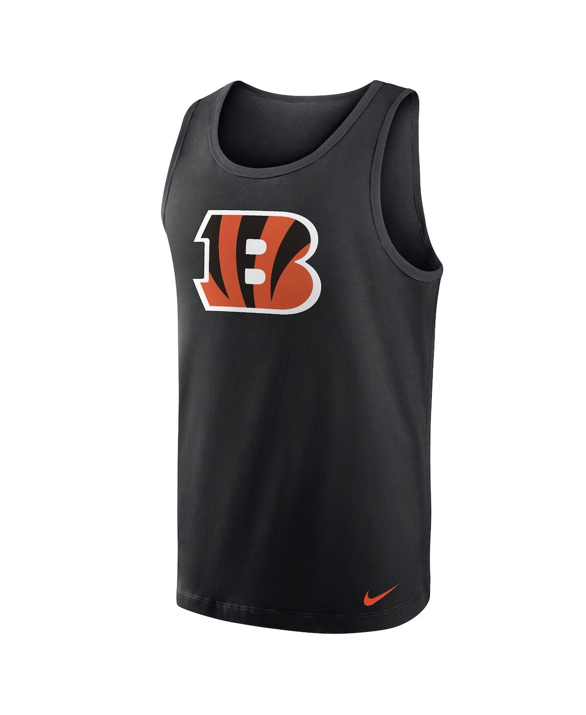 Shop Nike Men's  Black Cincinnati Bengals Tri-blend Tank Top