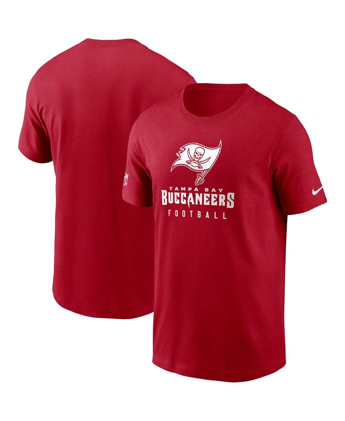 Shop Nike Men's  Red Tampa Bay Buccaneers Sideline Performance T-shirt