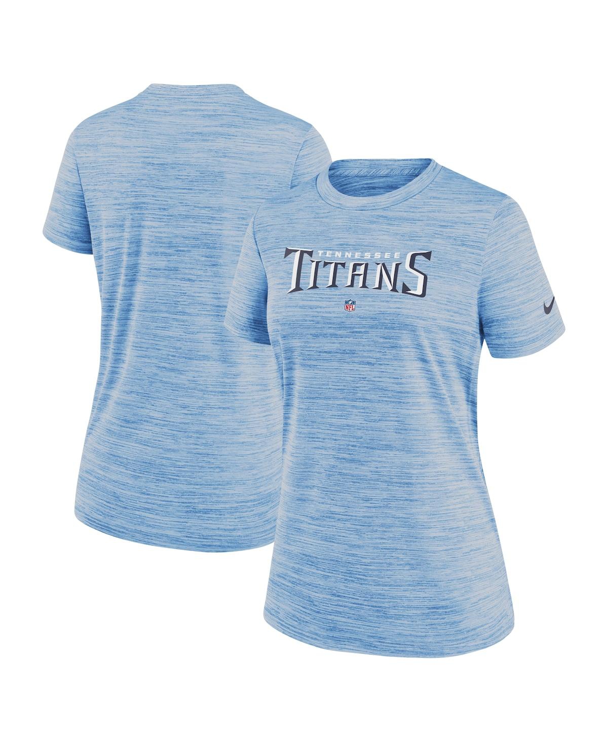 Nike Women's  Light Blue Tennessee Titans Sideline Velocity Performance T-shirt In Light Blue