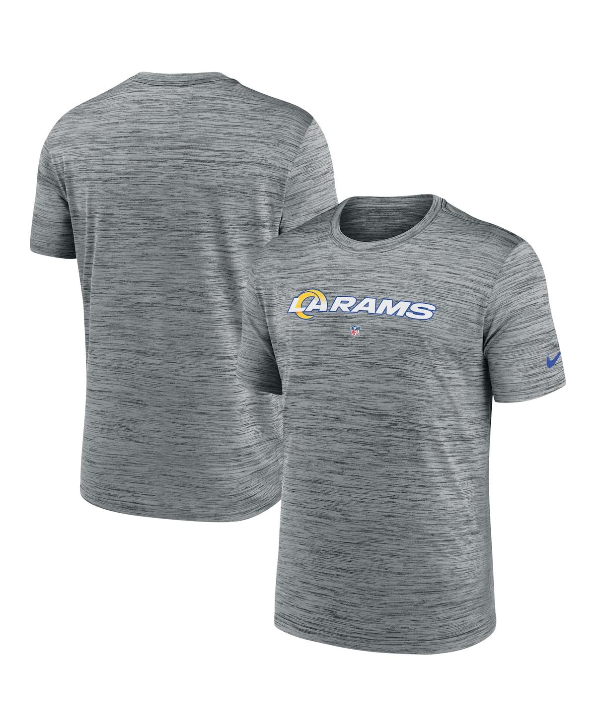 Nike Men's  Heather Gray Los Angeles Rams Velocity Performance T-shirt In Heather Gray