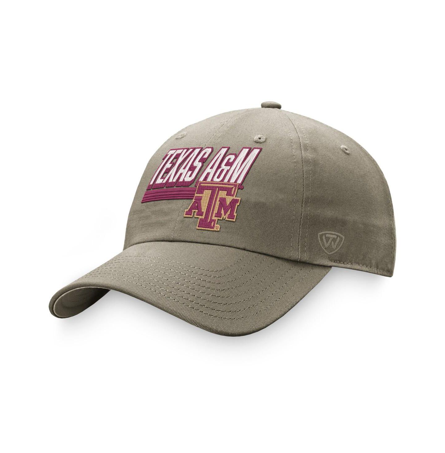 Мужская кепка Top of the World Khaki Texas A&M Aggies Slice Adjustable Hat — фото 1