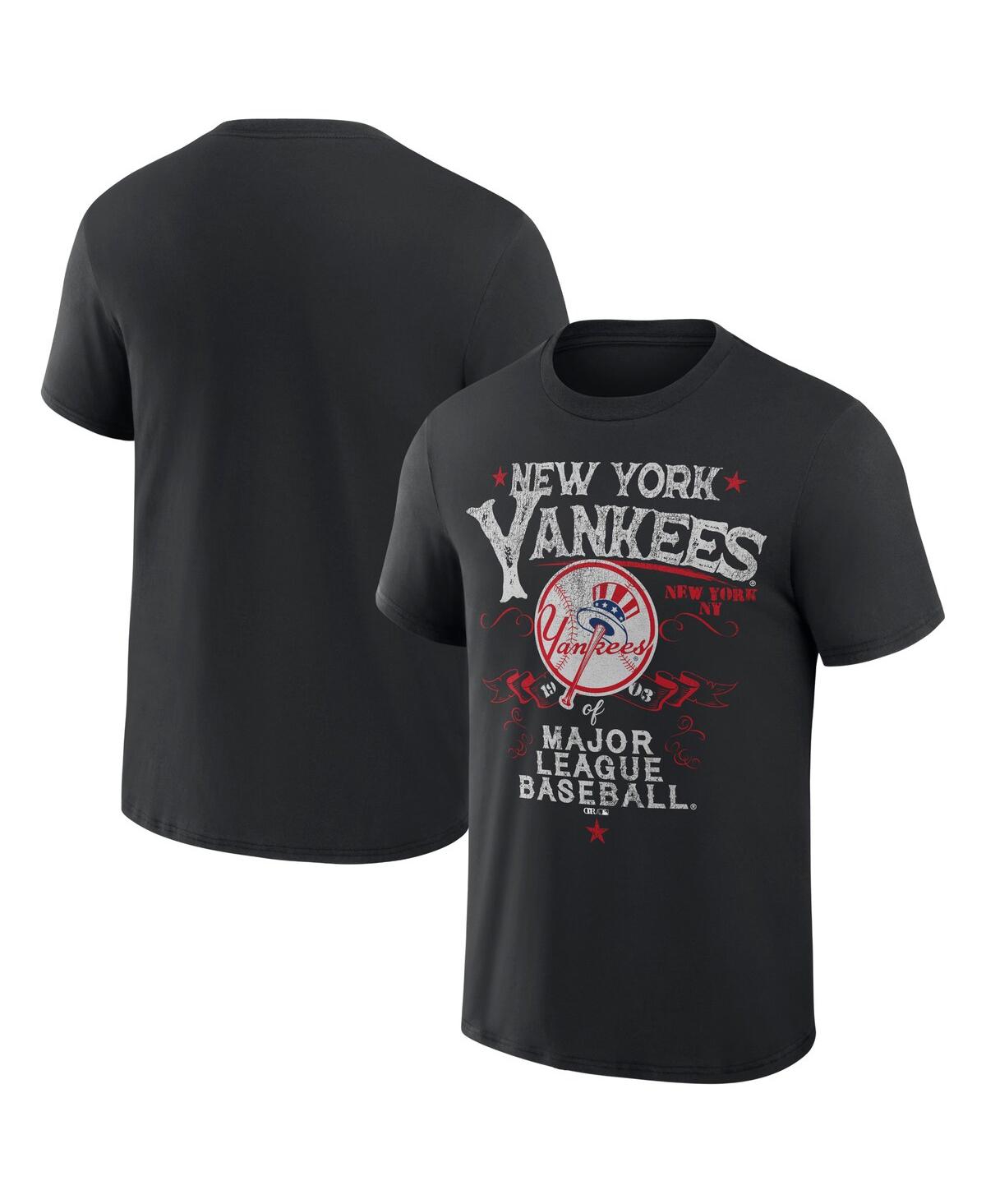 Fanatics Men's Darius Rucker Collection By  Black New York Yankees Beach Splatter T-shirt