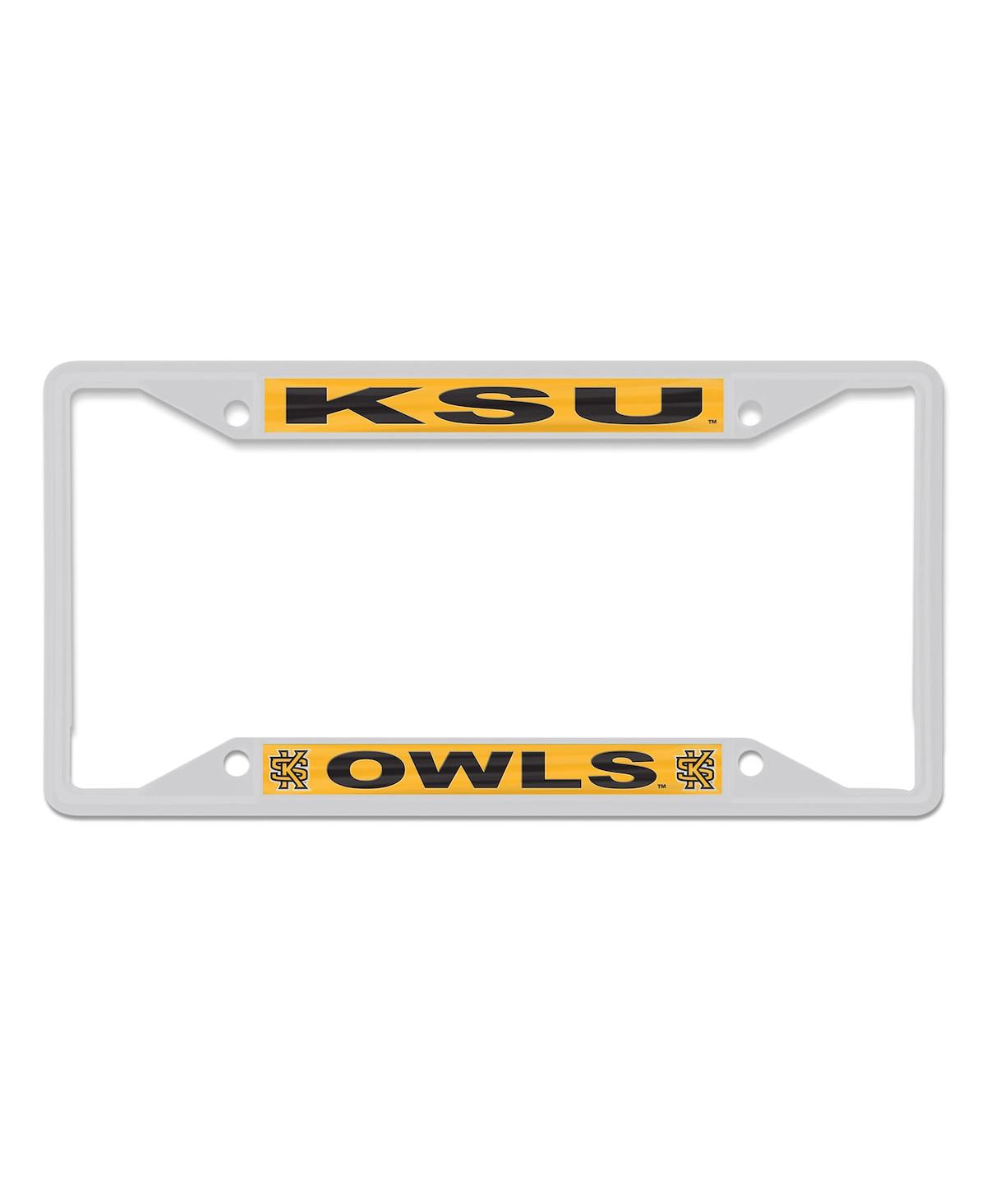Wincraft Kennesaw State Owls Chrome Color License Plate Frame In White