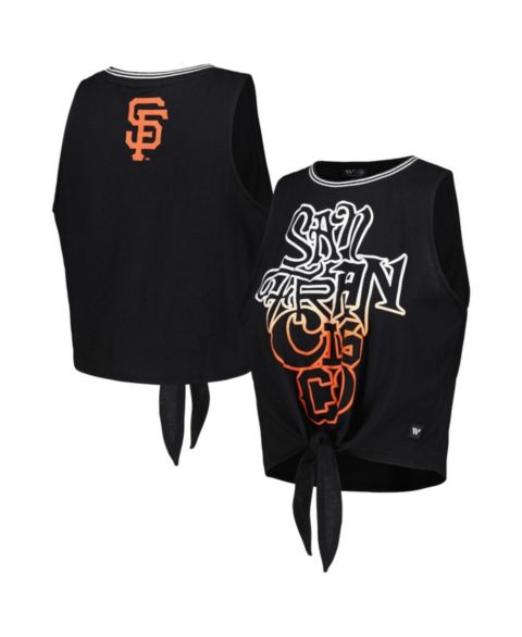 Женский топ The Wild Collective Black San Francisco Giants Twisted Tie Front
