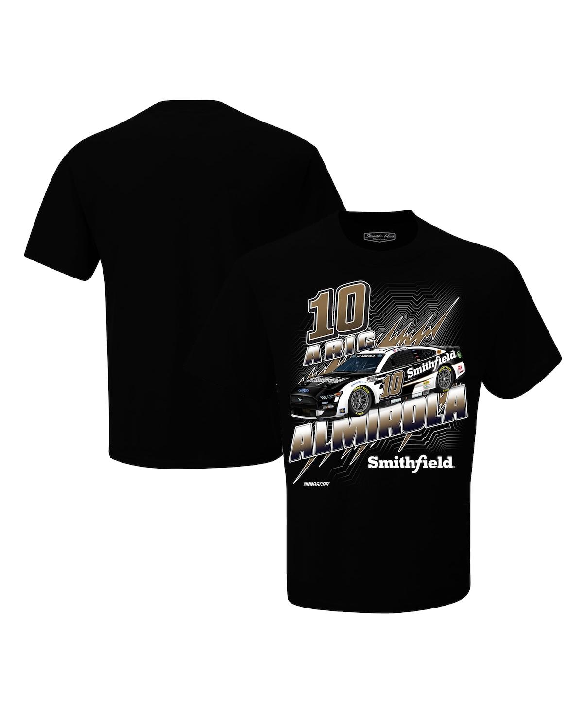 Men's Stewart-Haas Racing Team CollectionAric Almirola Smithfield Groove T-shirt - Black