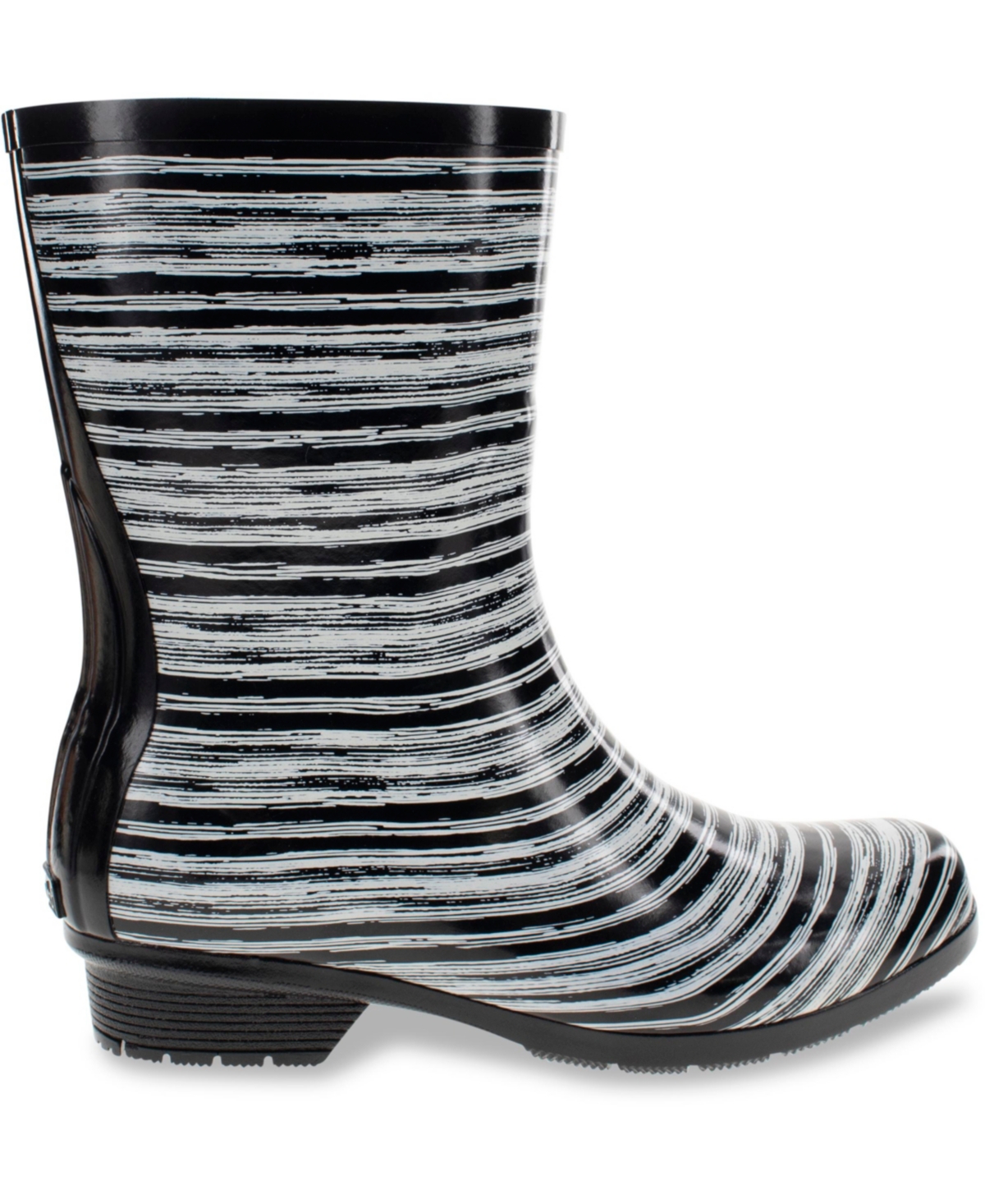 Women's Polished Mid Rain Boot - Black