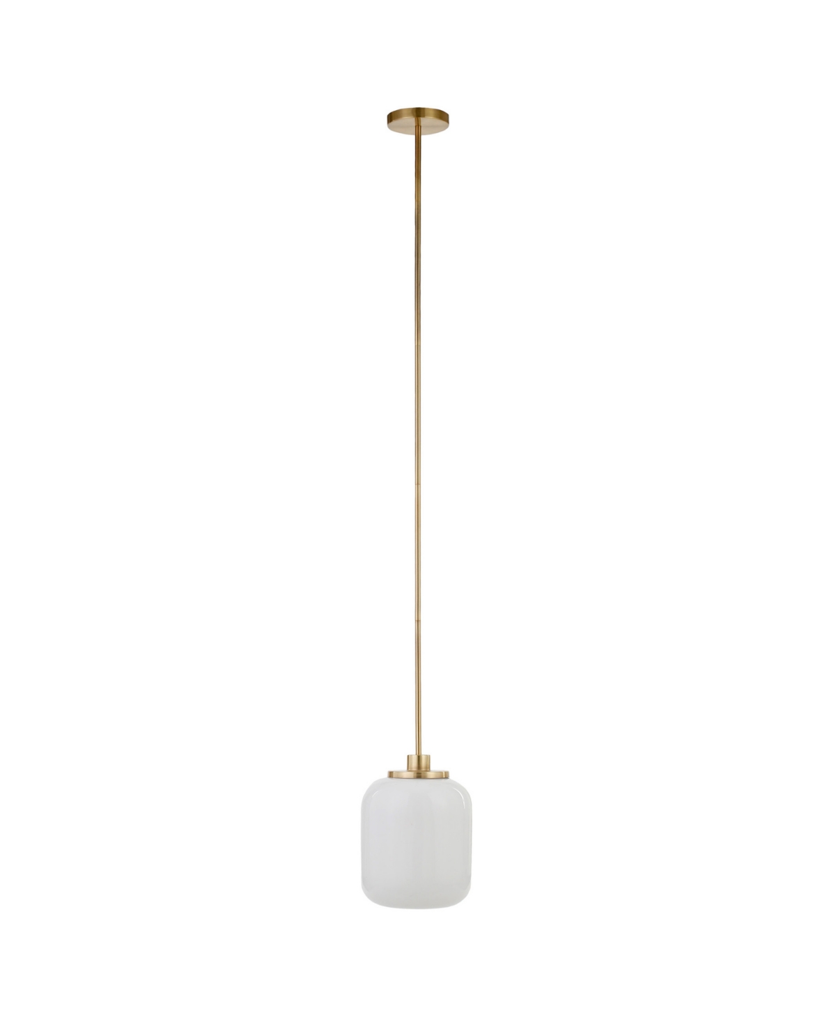 Hudson & Canal Agnolo 9.62" Glass Shade Wide Pendant In Brass