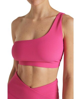 Electric Yoga Women s ONE SHOULDER RIB BRA Macy s