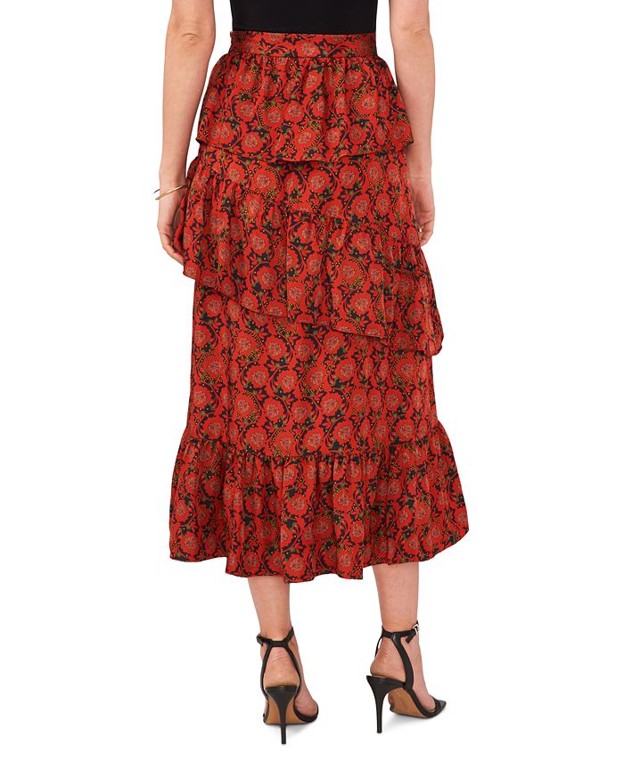 1.STATE Women's Cascade Ruffle Midi Skirt - Macy's