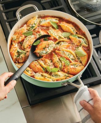 Hard Anodized Ceramic Nonstick 5 Quart Saute Pan with Lid