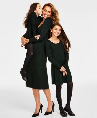 Inc International Concepts I.n.c. International Concepts Mommy Me Sweater Dress Created For Macys In Black