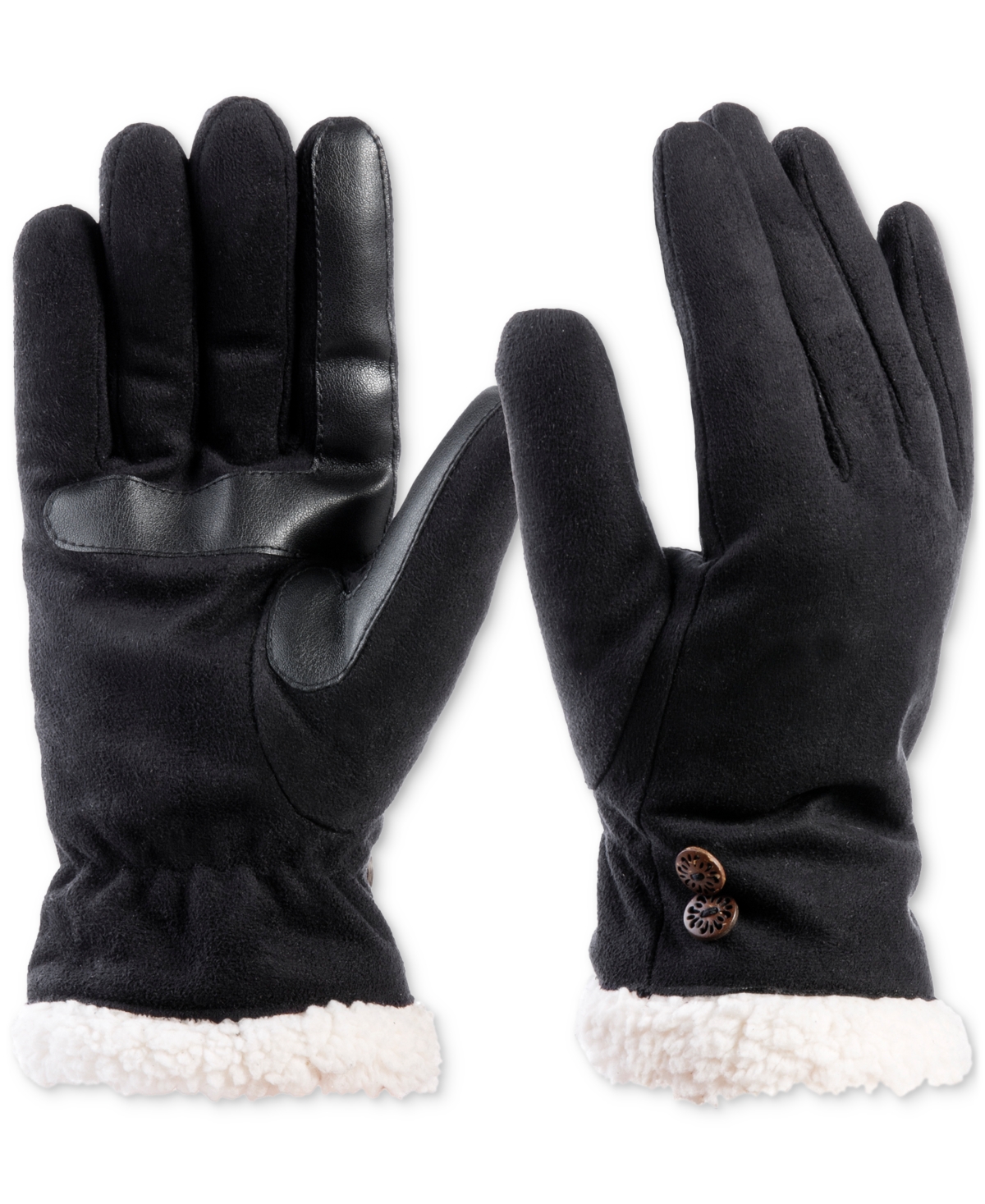 Isotoner Signature Women's Microsuede Water-repellent Gloves In Black