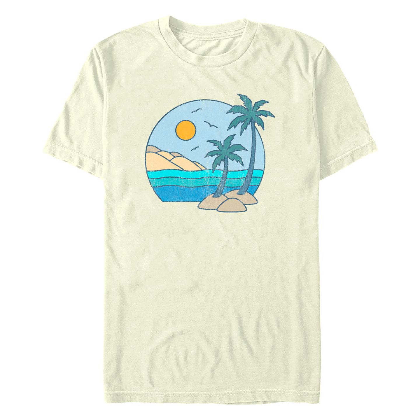 Мужская футболка Fifth Sun Generic Additude Aloha View Short Sleeves, цвет: Натуральный — фото 1