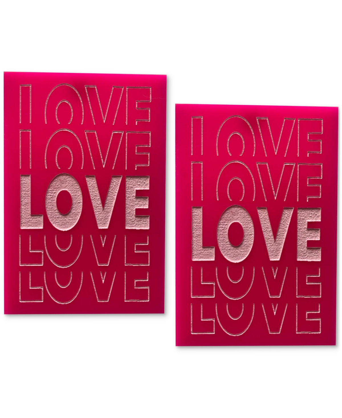 Swanky Designs Billboard Love Drop Earrings In Pink