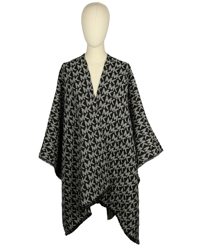 Michael Kors Women's Logo Plaid Reversible Kimono - Macy's