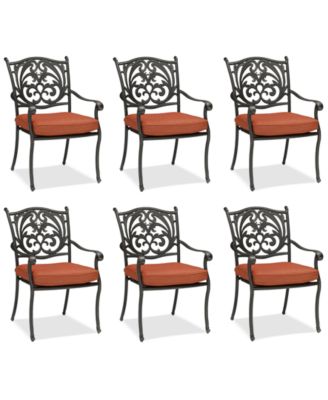 Furniture - Set of 6 Chateau Cast Aluminum Outdoor Dining Chairs, Created for Macy's