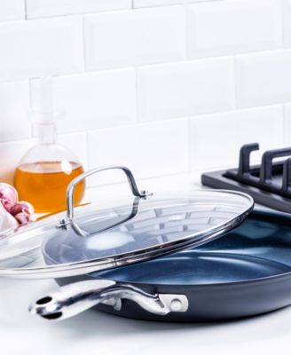 Hard Anodized Ceramic Nonstick 11" Frying Pan with Lid