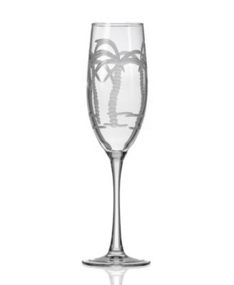 Rolf Glass Palm Tree Flute 8Oz - Set Of 4 Glasses - Macy's